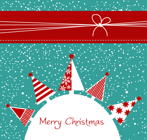 cartoon christmas background 02 vector