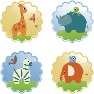 cute animals vector