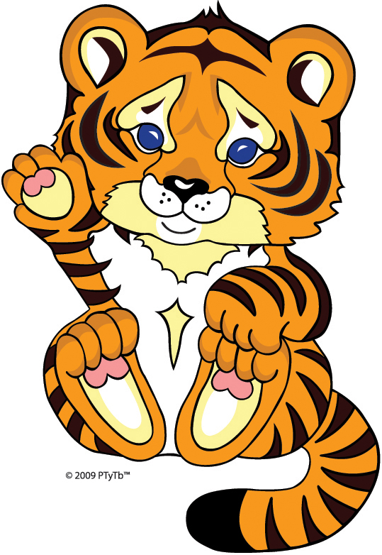 cute little tiger vector