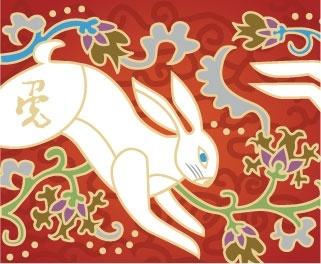 new year rabbit vector