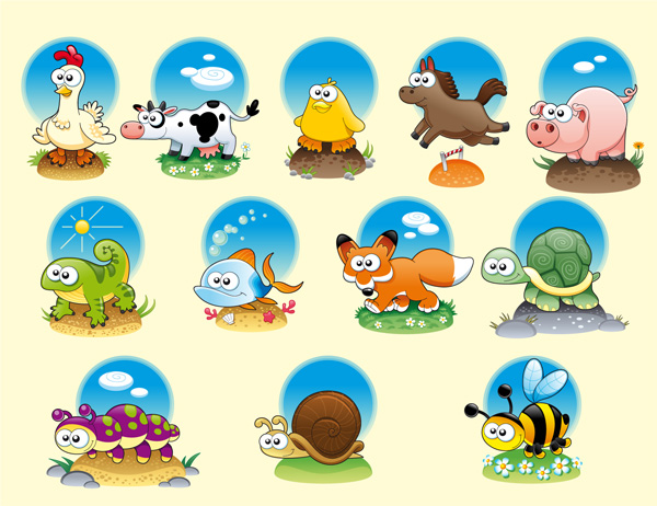 cartoon animals vector