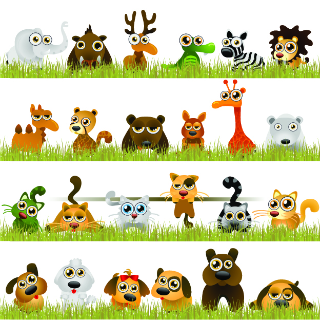 interesting little animals vector