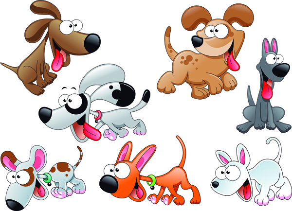 vector cute cartoon dog