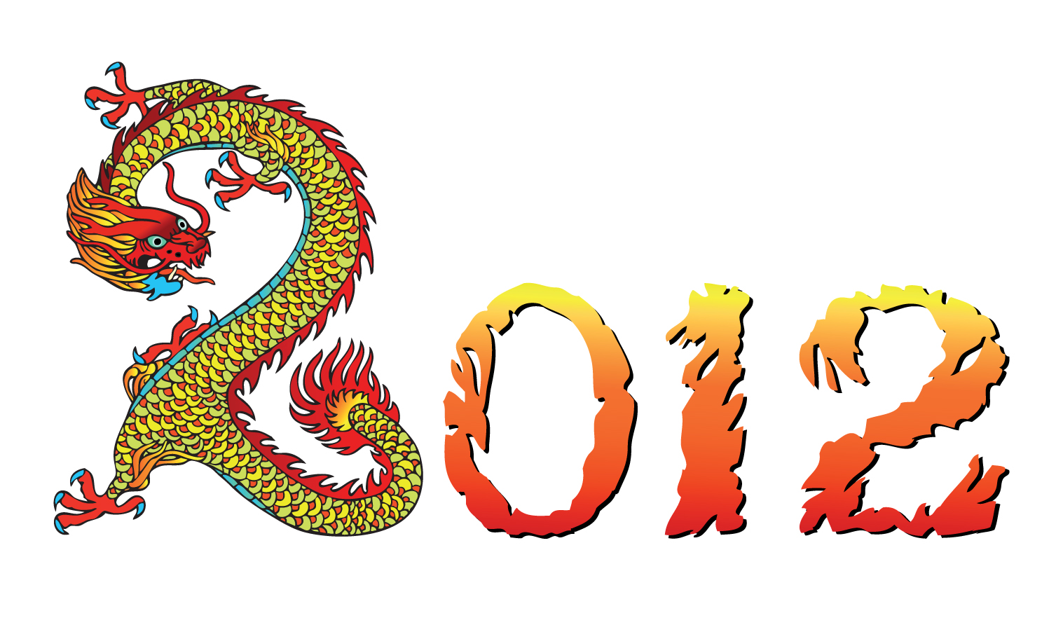 2012 year of the dragon creative design 03 vector