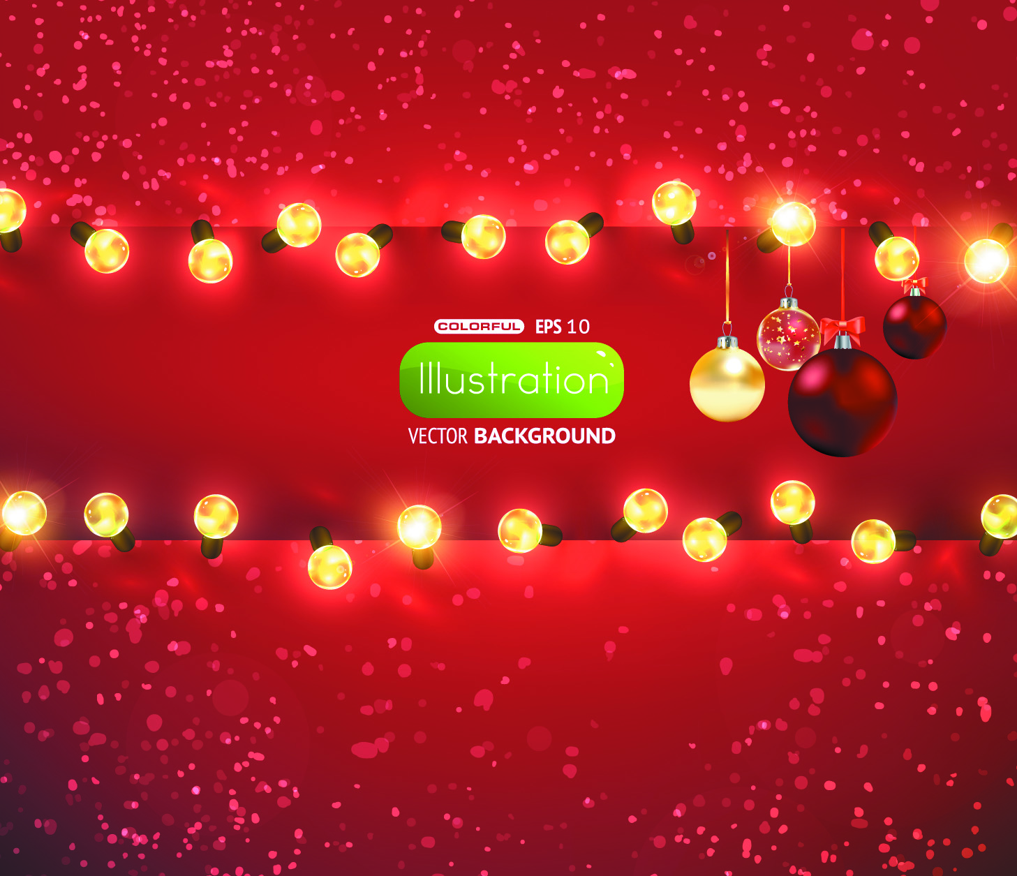 bright christmas lights background 01 vector