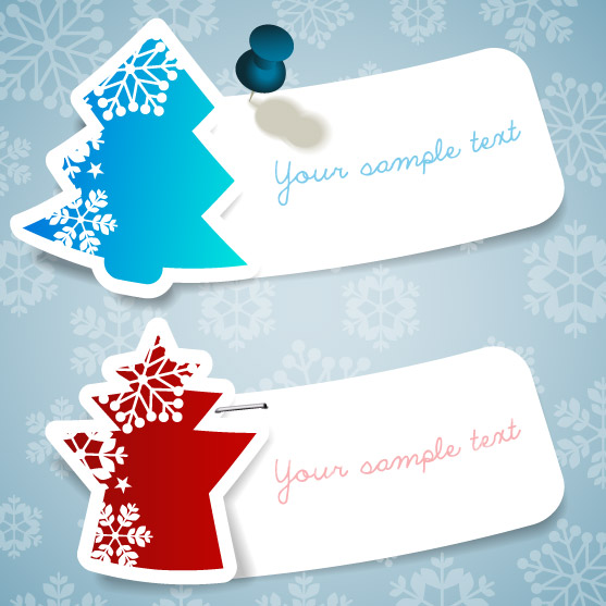 christmas snowflake stickers vector