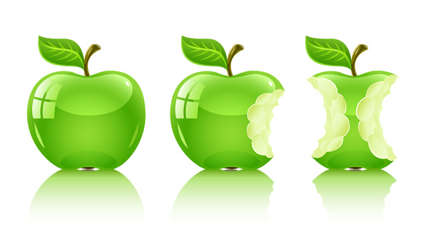 vector green apple