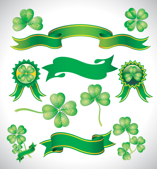 clover ribbon vector