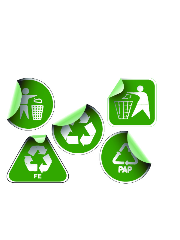 green sticker icon vector