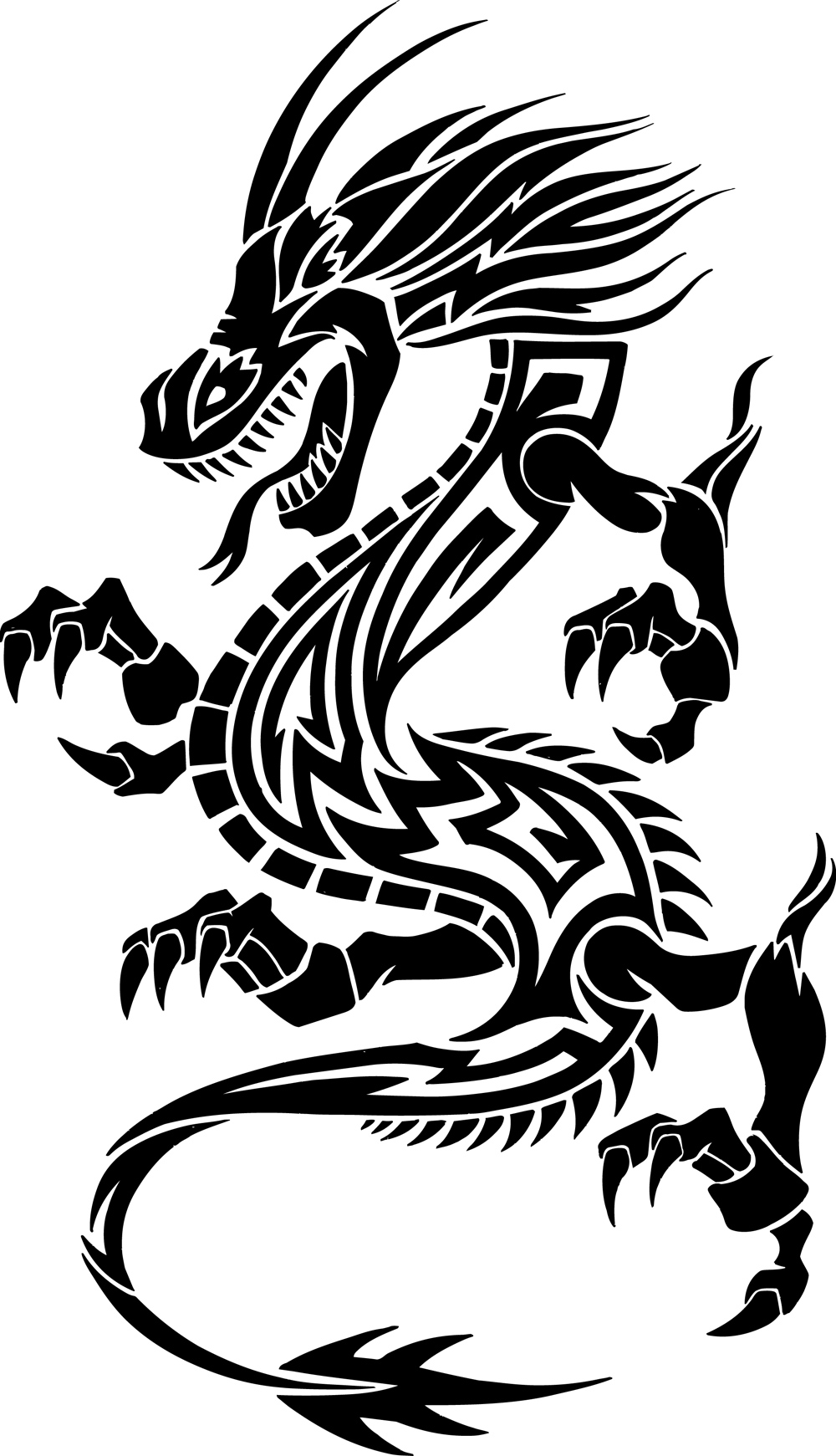 dragonshaped pattern 02 vector