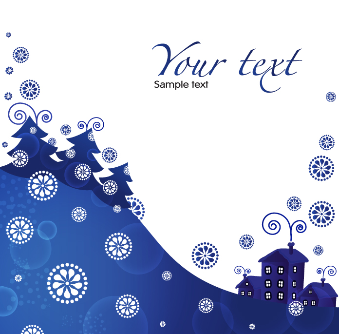 christmas blue background 01 vector