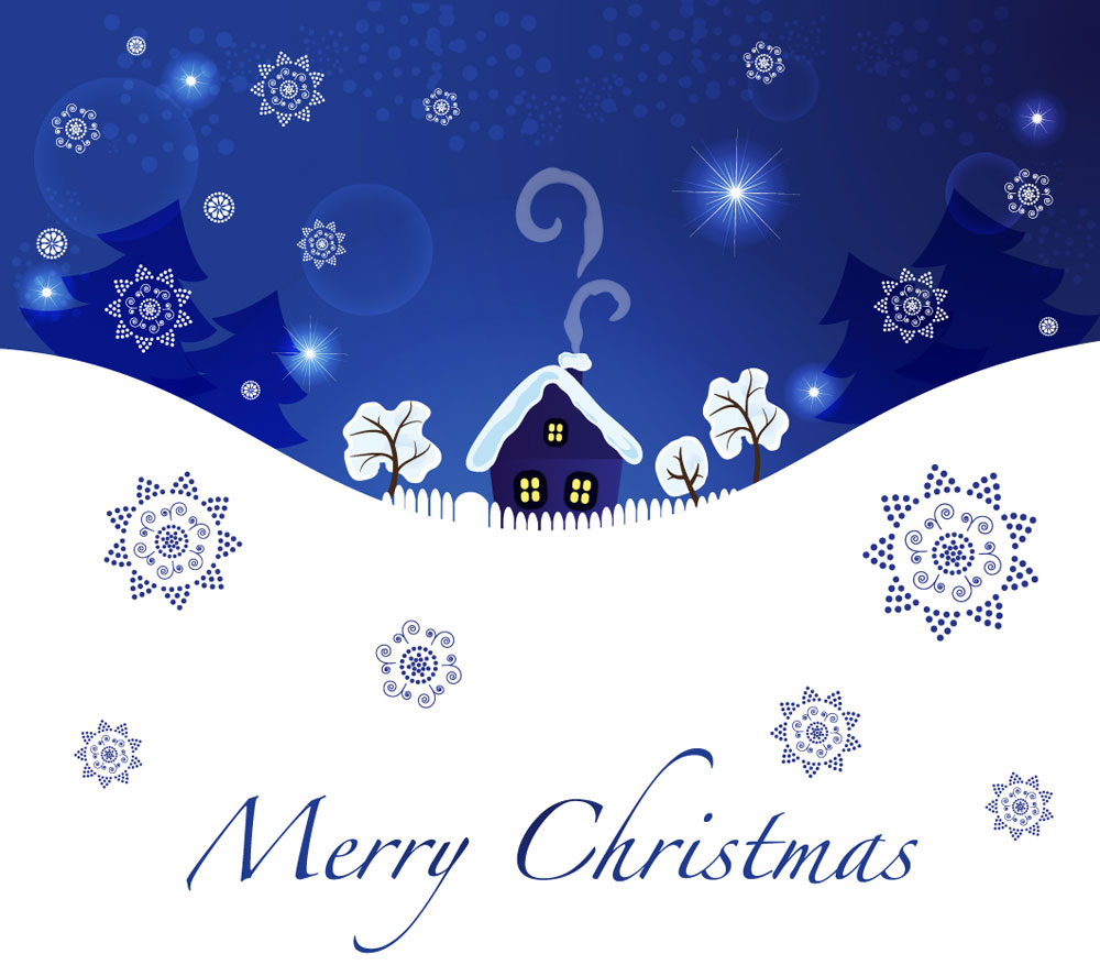 christmas blue background 04 vector