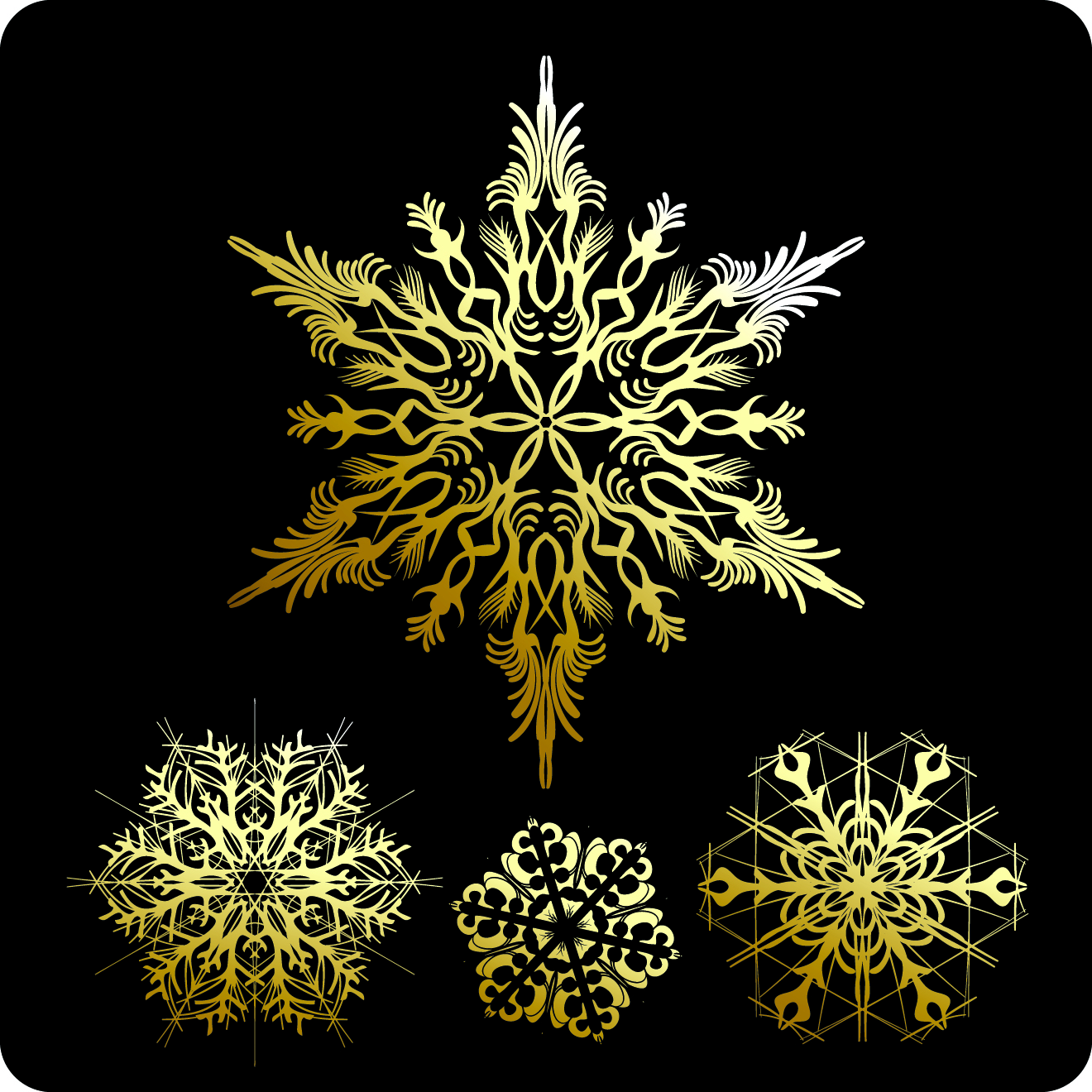 beautiful snowflake pattern 01 vector