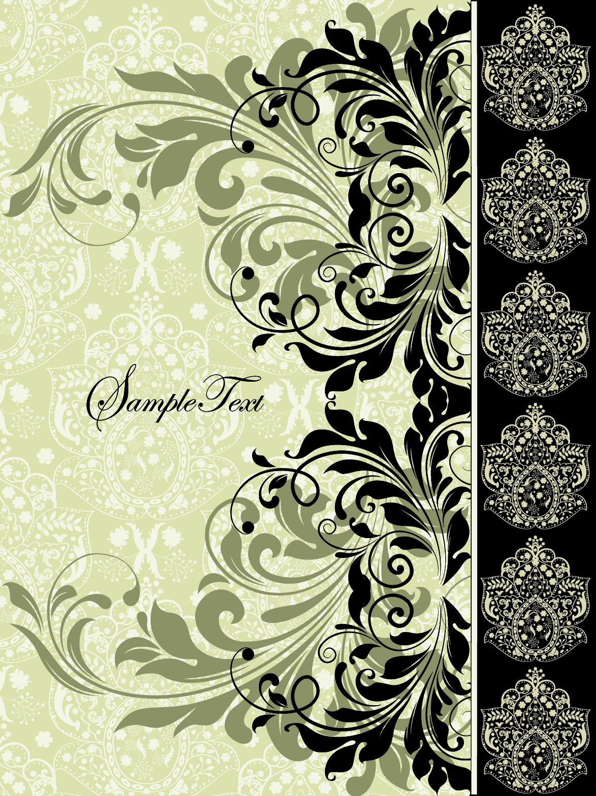 european pattern background 03 vector