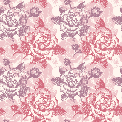 rose pattern background 03 vector