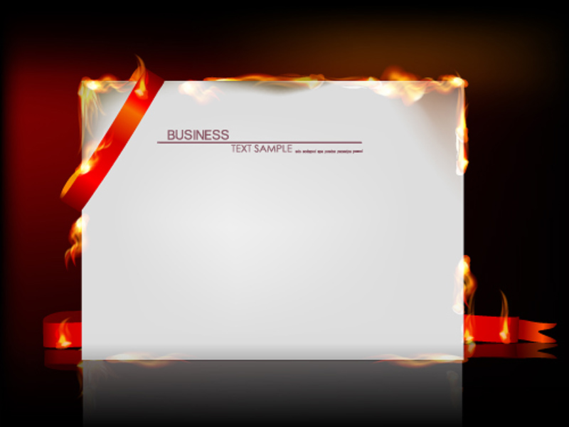 flame burning paper effect 01 vector