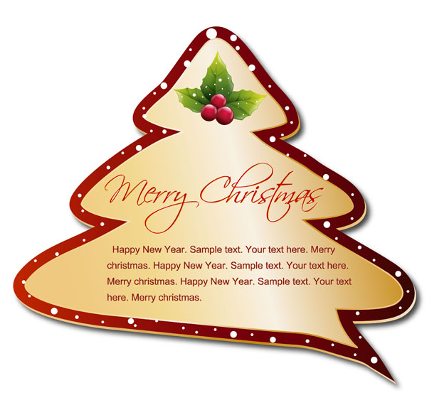 christmas tree tags vector