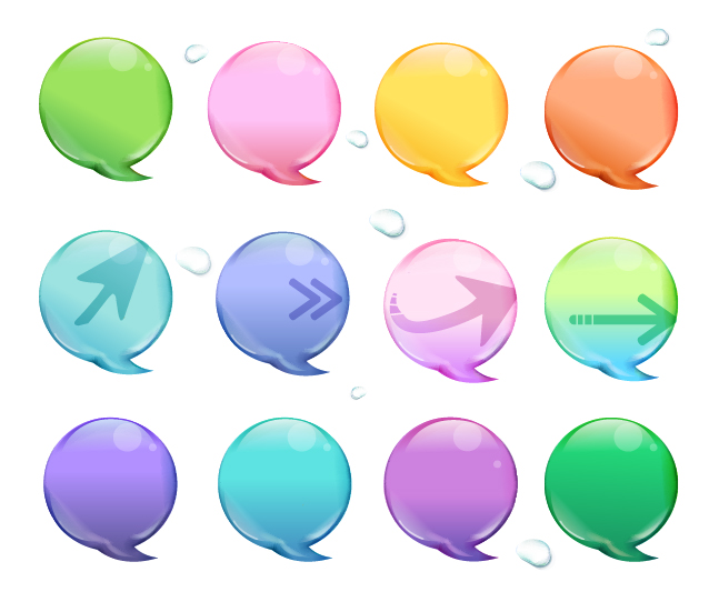 vector color dialog bubble