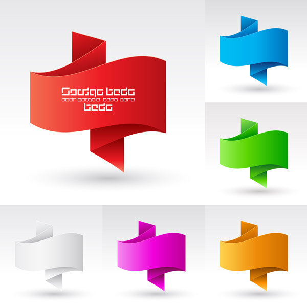 beautiful origami graphics vector 2