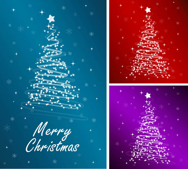 starlight christmas tree vector