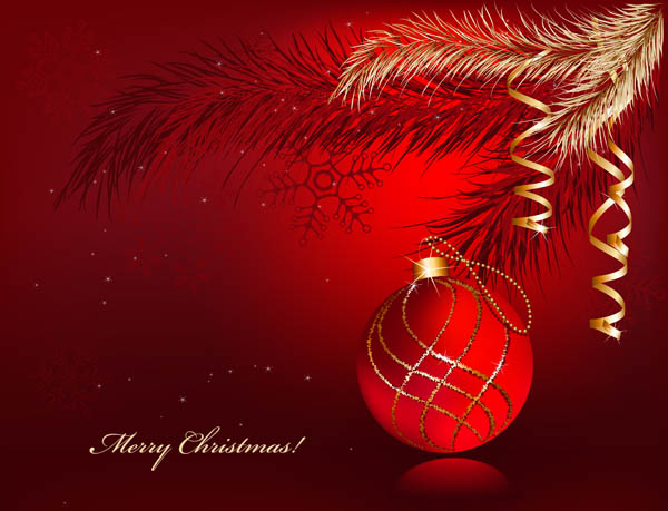 festive christmas ball vector