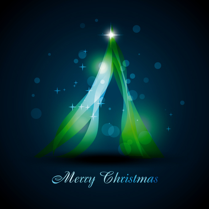 beautiful christmas tree vector