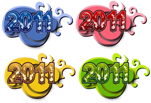 2011 font design vector