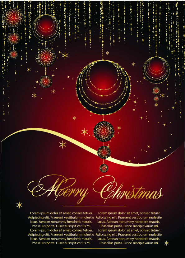 exquisite christmas cards vector