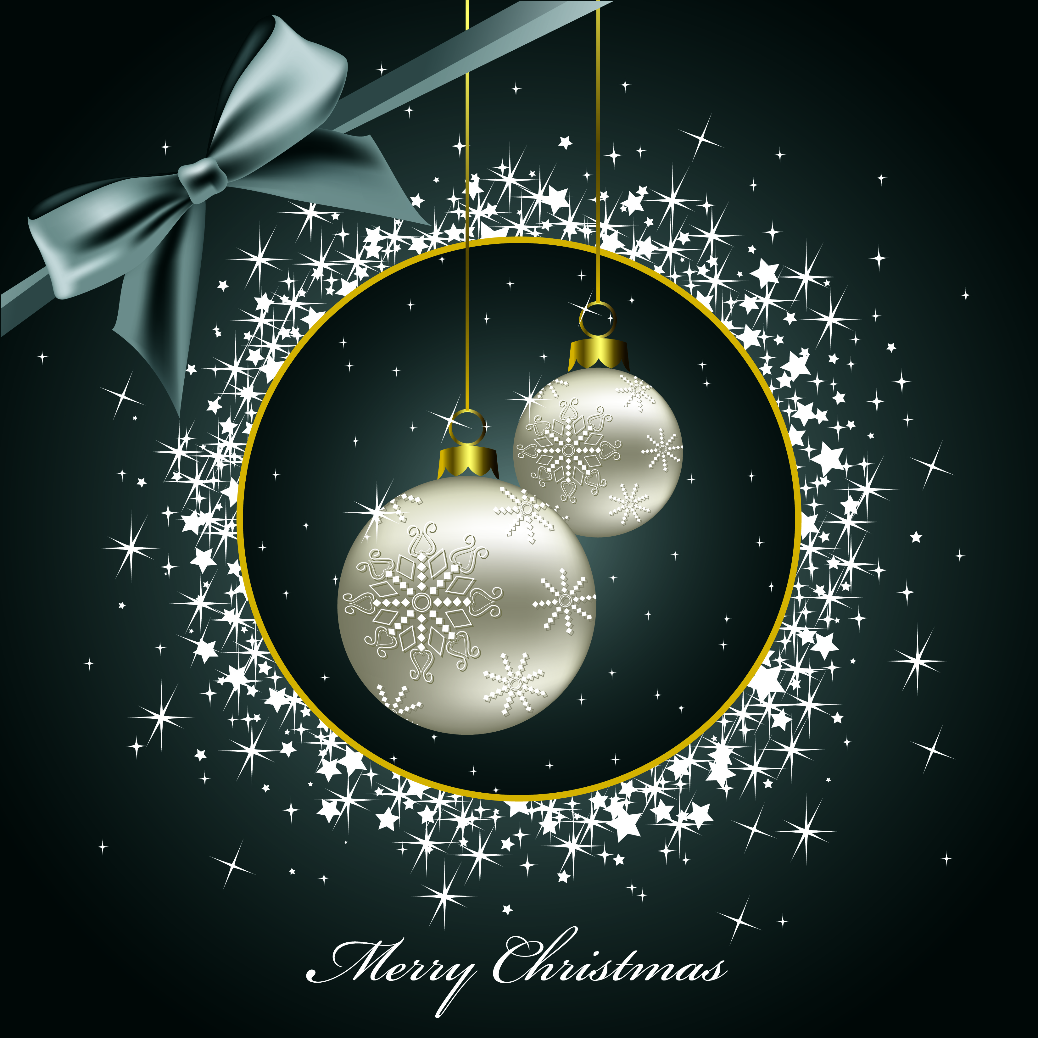 beautiful christmas postcard ii vector