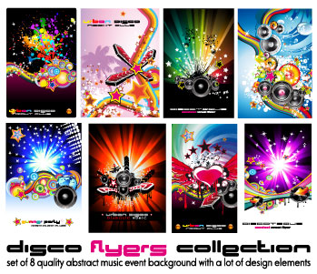 poster dynamic musical elements vector