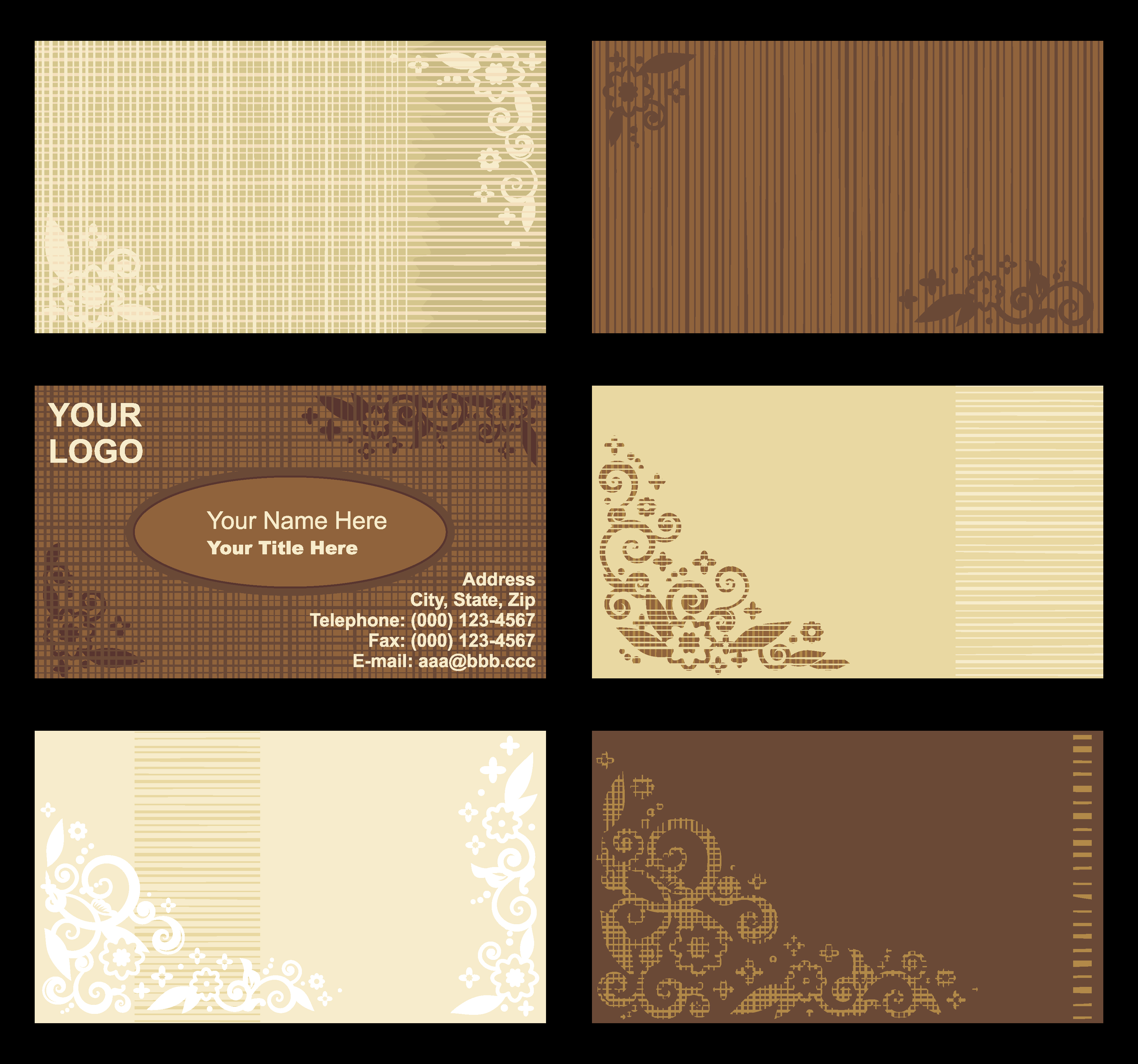 retro background card template vector