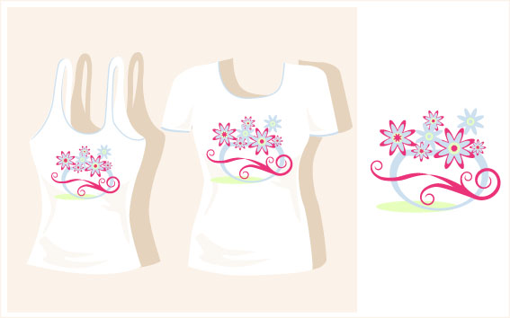 vector cute girl clothing