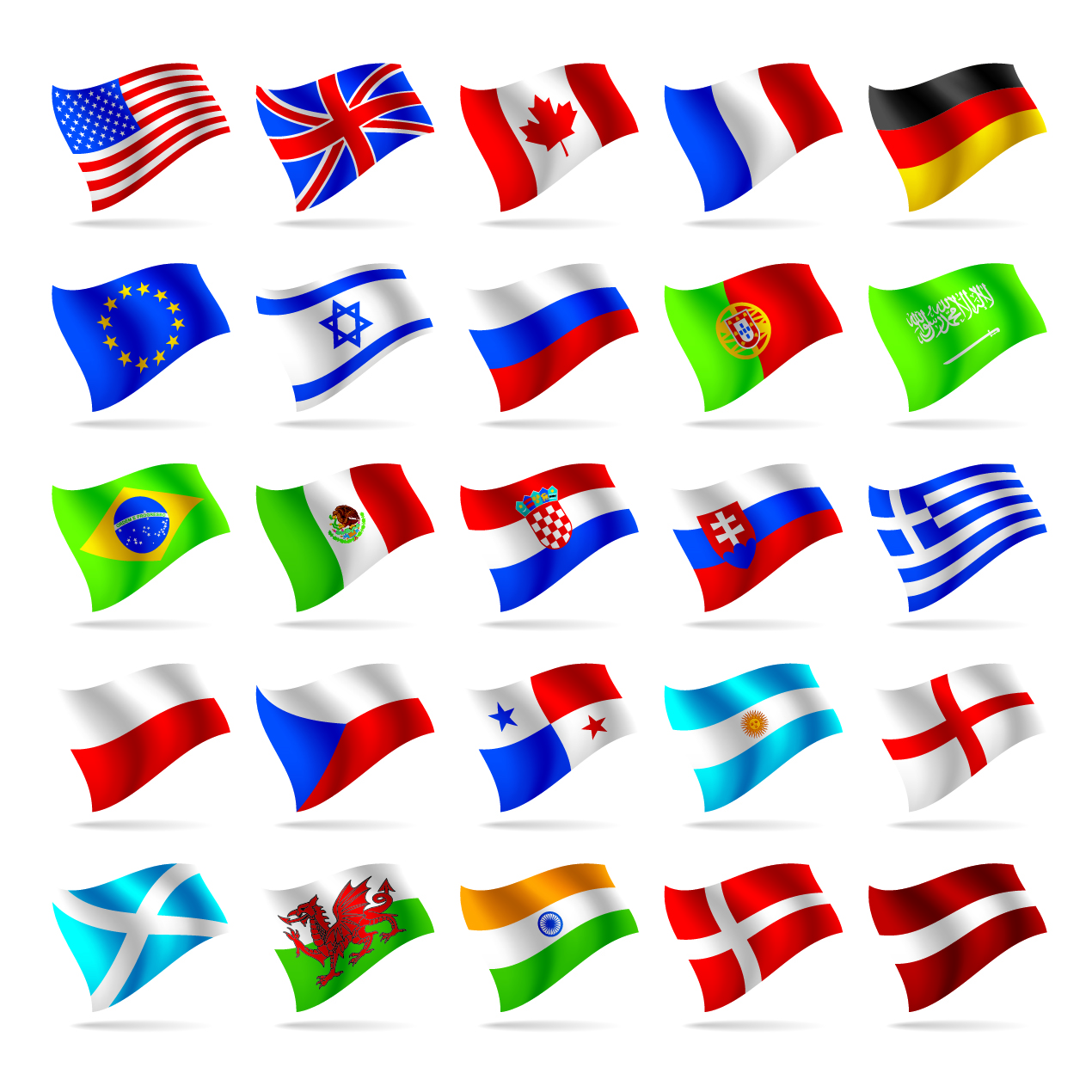 countries and regions flag flag vector