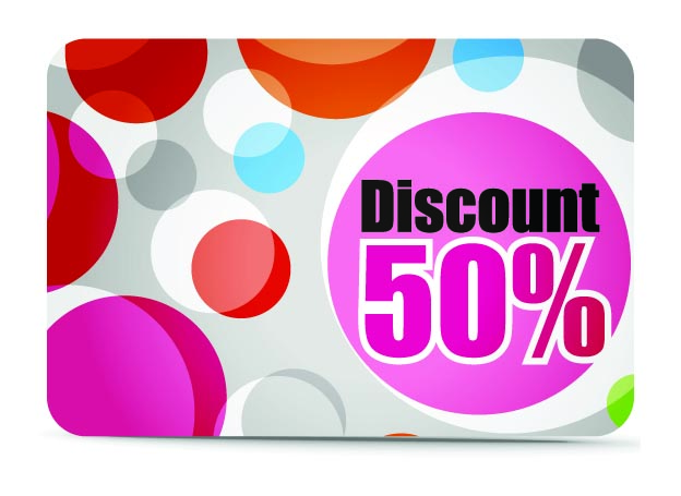 fine discount card vector