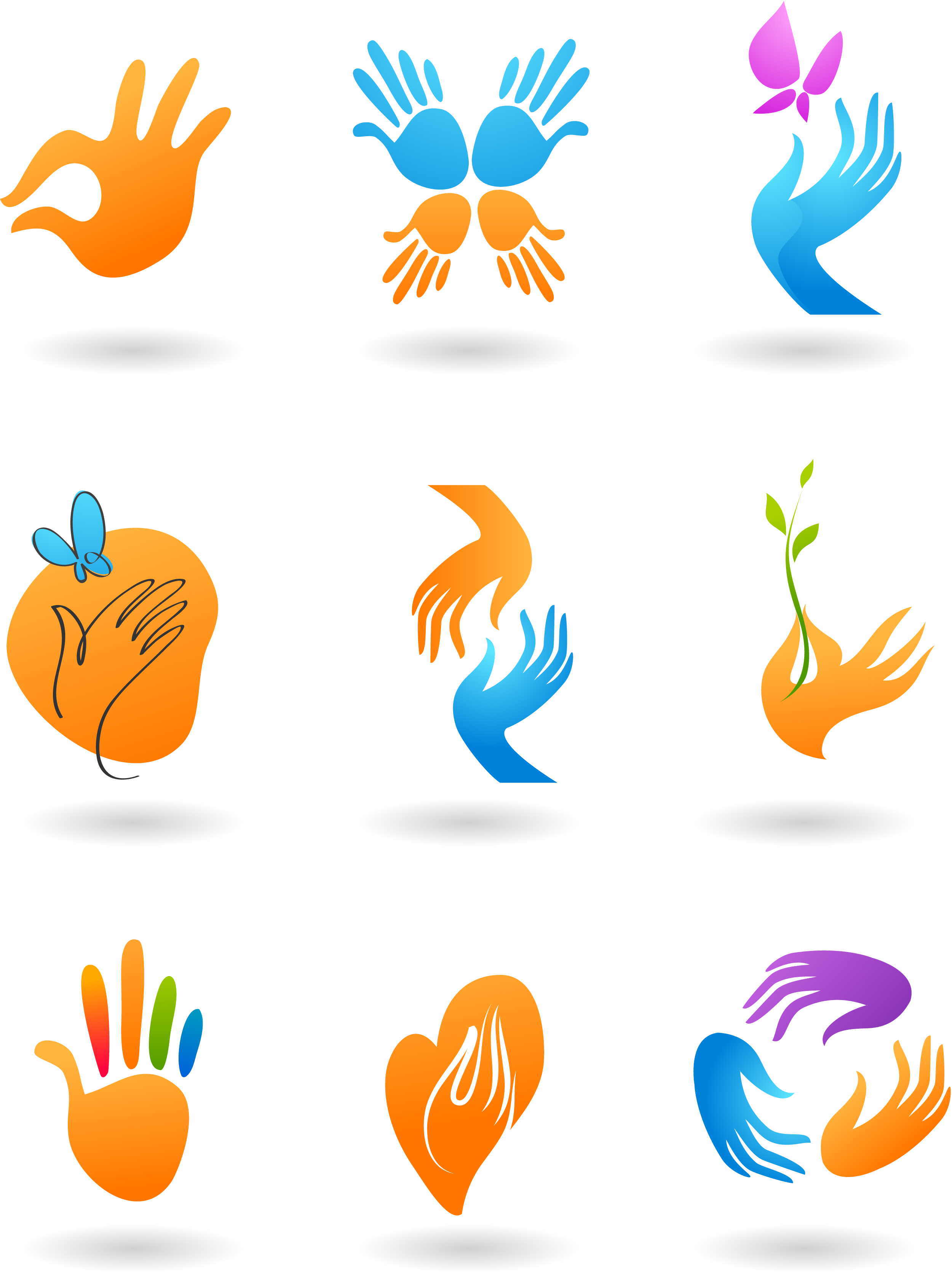 deformed hand icon vector