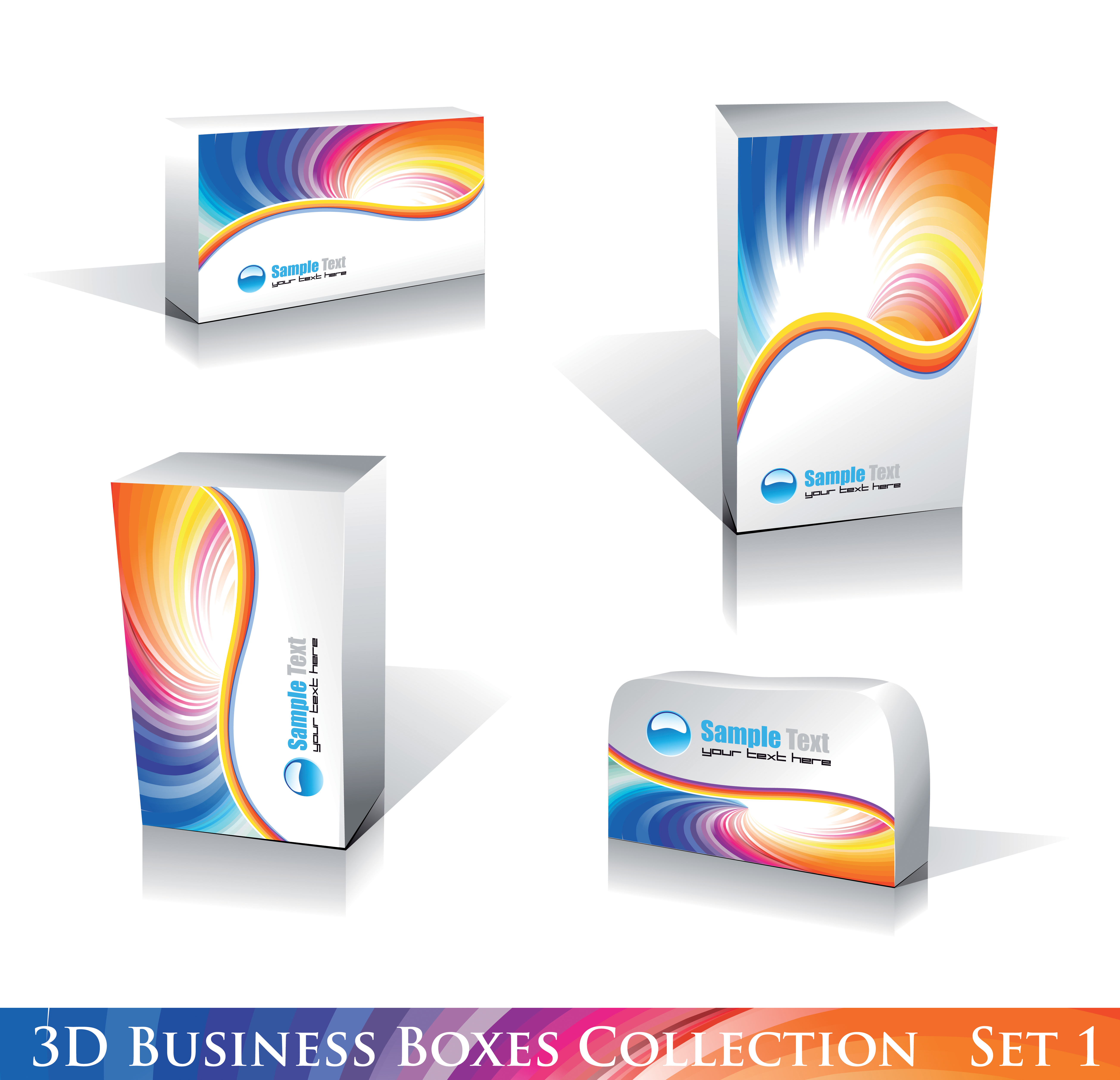 attractive business case collection vector