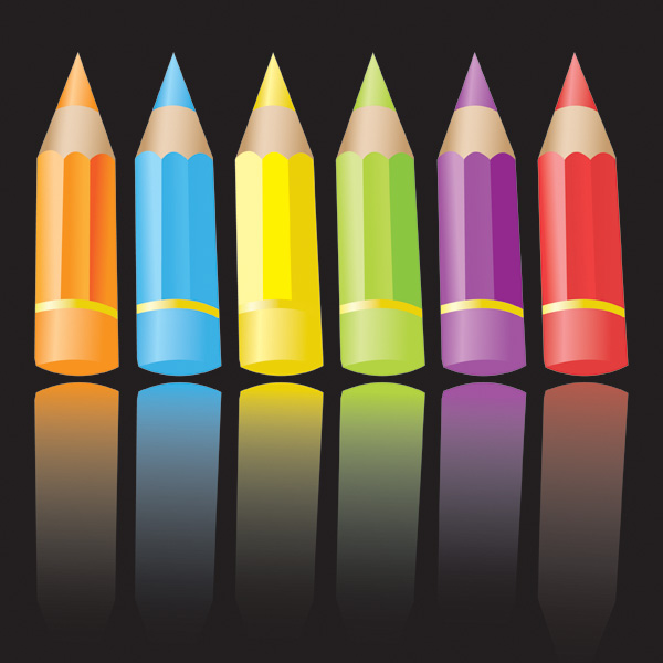 color pencil vector