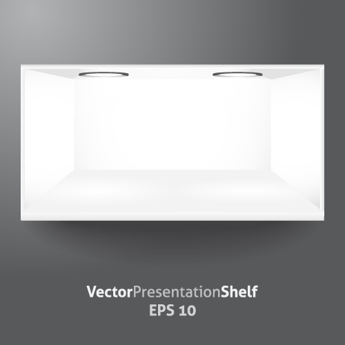 showcase white vector