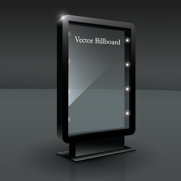 fine glass advertising boxes 01 vector