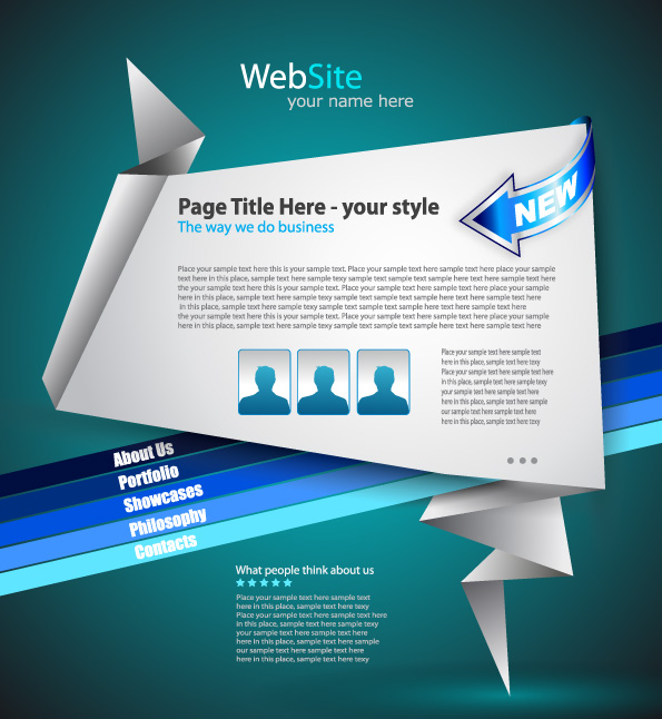 origami website design 04 vector