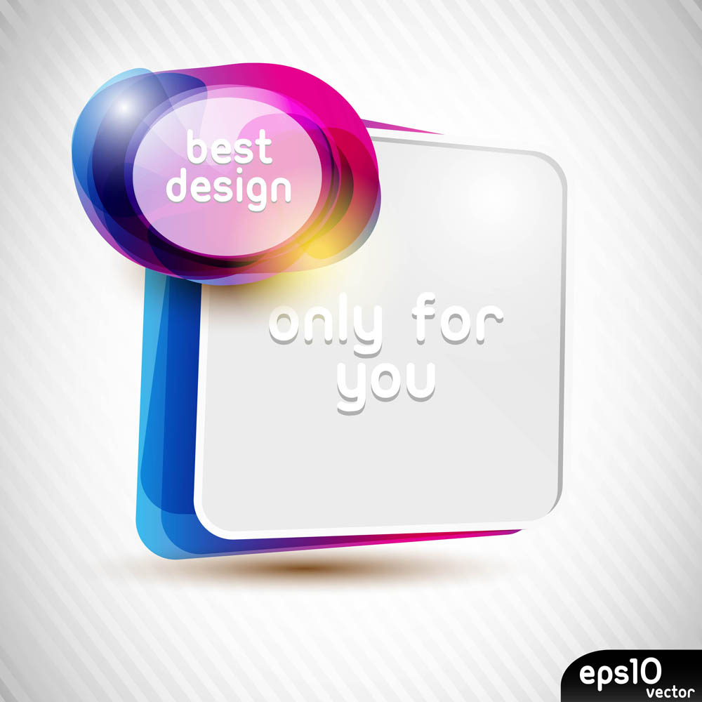 colorful speech bubble 01 vector