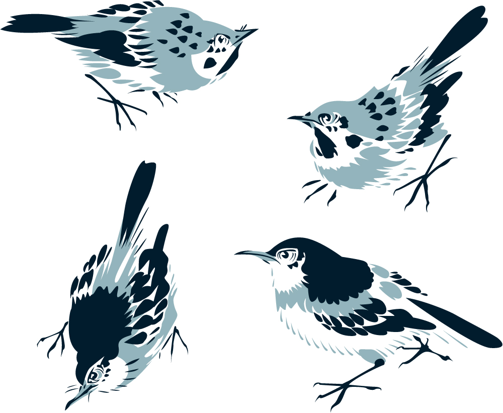 chinese painting bird 02 vector