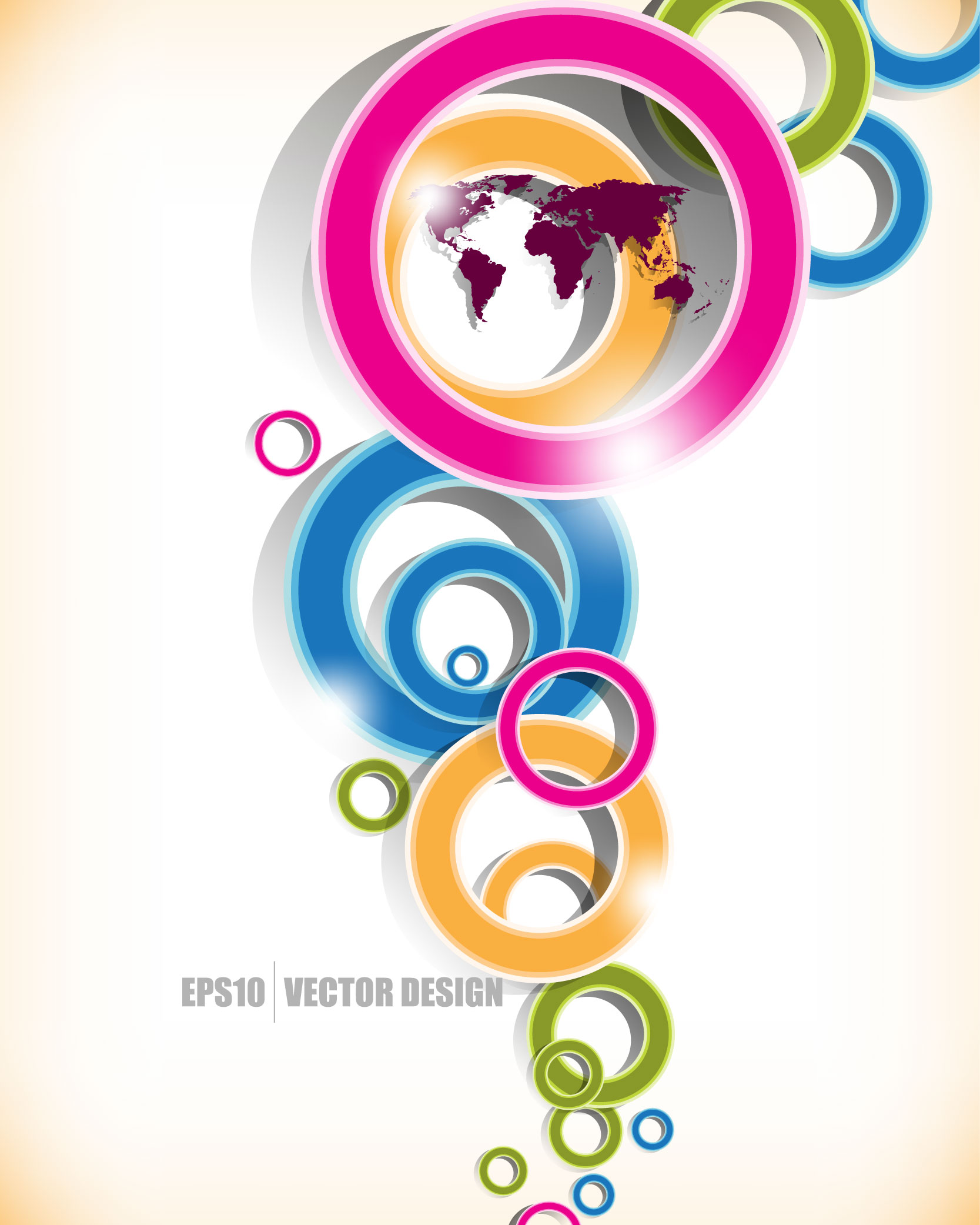 brilliant colored circles 01 vector