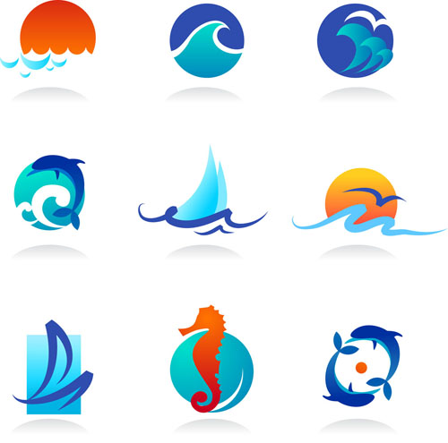 waves cartoon graphics vector