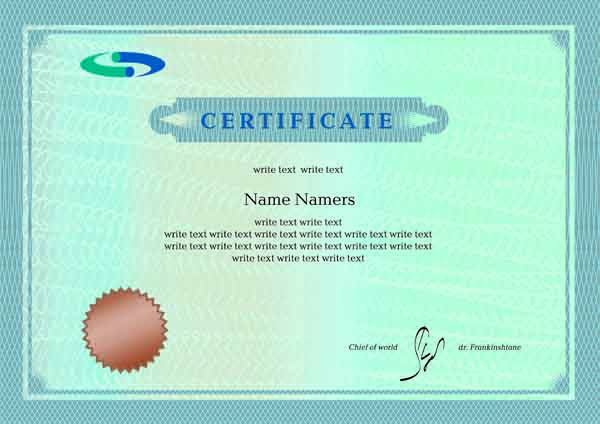 certificate template vector