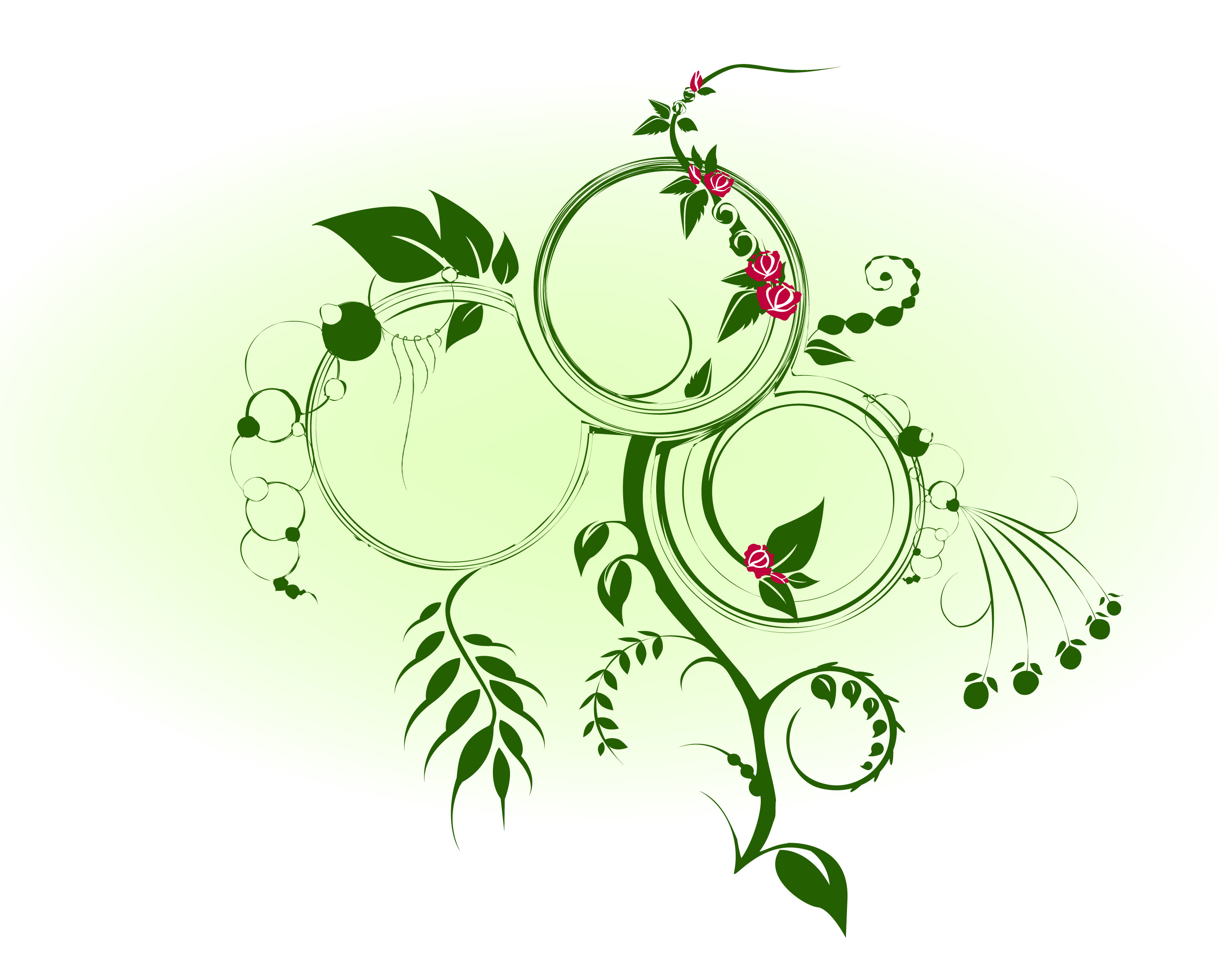 dynamic green vine vector