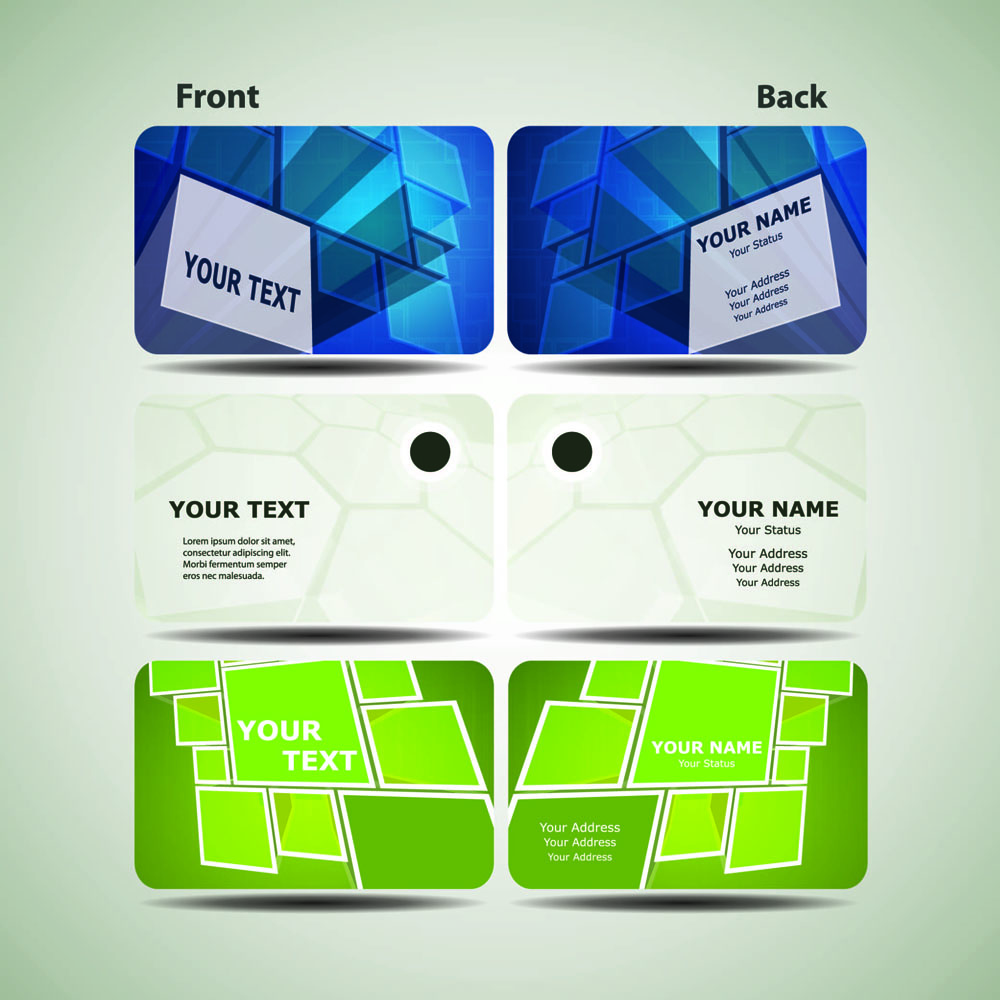 dynamic technology business card template 01 vector