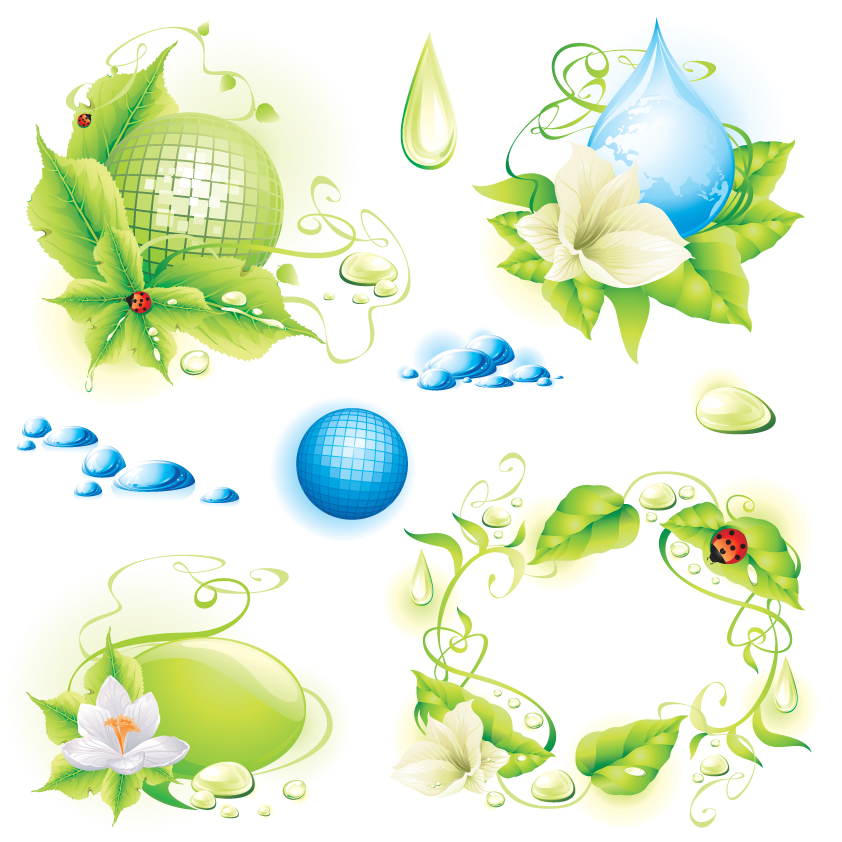 theme of environmental protection 01 vector