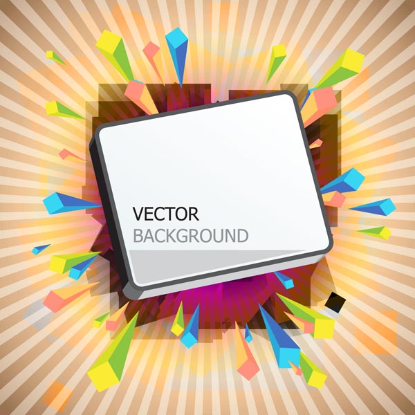 gorgeous bright rectangular graphics vector