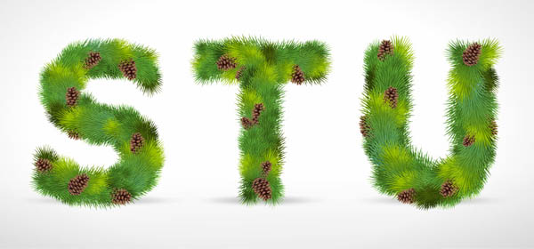 pine form letters 03 vector